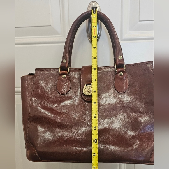 Brown, Leather, Handbag, Vintage, Designer, Travel, Vacation, Luxury, Purse - Picture 5 of 13